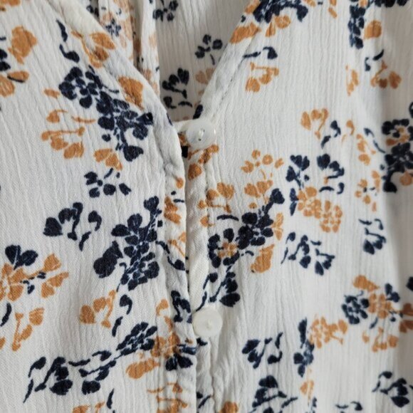 Liz Claiborne Size XXL Plus Women's Blouse Button Front Floral short slv gauzy - Picture 4 of 11